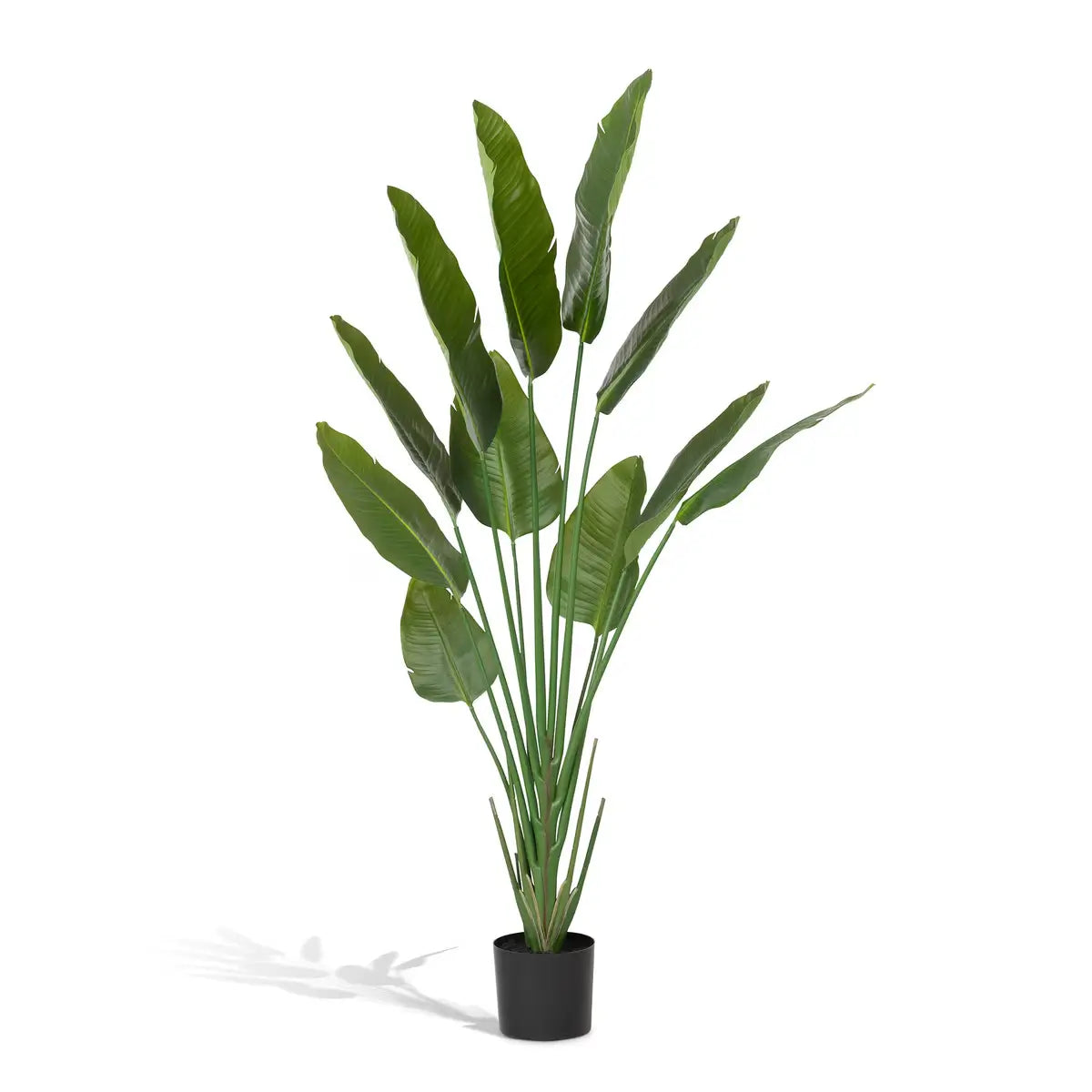 Artificial Traveler Palm Plant in Black Pot - Perfect for Home Decor, Office, and Indoor Greenery