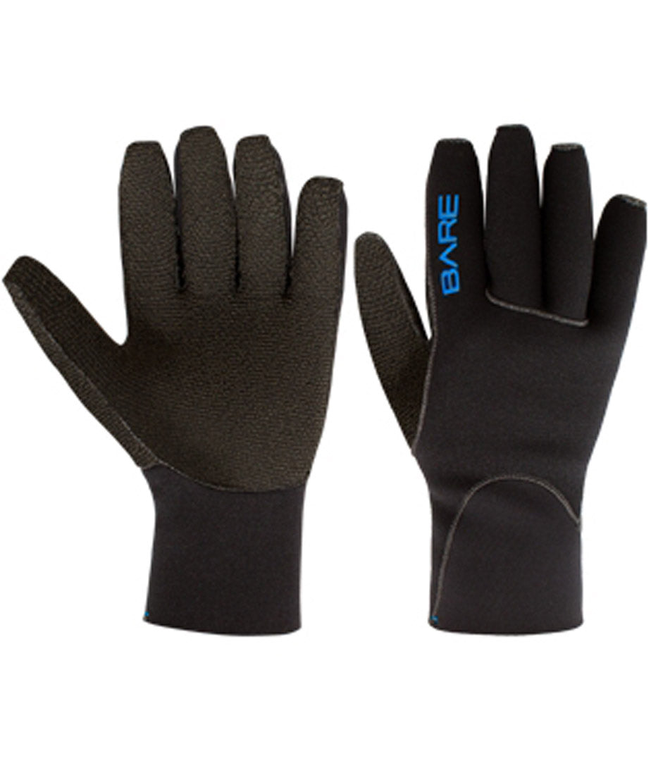 3mm Kevlar Scuba Diving Gloves - Bare Palm Protection with Elastek Stretch Neoprene for Warmth & Durability | Perfect for Cold Water Diving, Spearfishing & Underwater Exploration