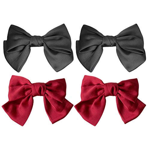 LUOZZY Bowknot Hair Clips 4PCS - Women's Fashion Hair Accessories for Party & Wedding