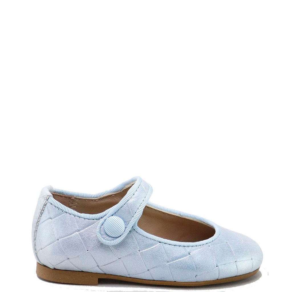 Papanatas Baby Blue Square Mary Jane Shoes for Girls - Comfortable & Stylish Toddler First Walkers - Perfect for Parties, School & Everyday Wear