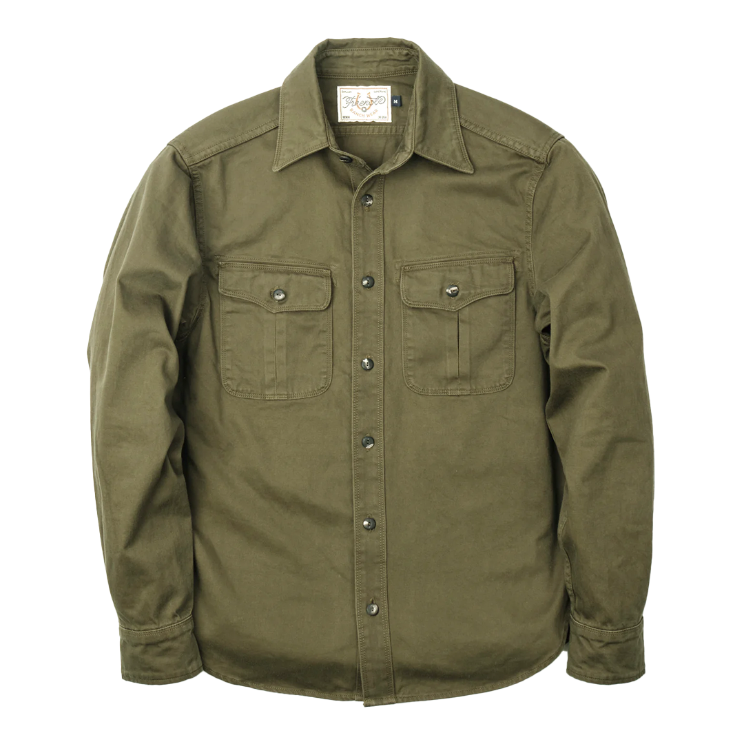 Freenote Rancho Men's Jacket in Army Green - Stylish Military-Inspired Outerwear for Casual Wear & Outdoor Adventures