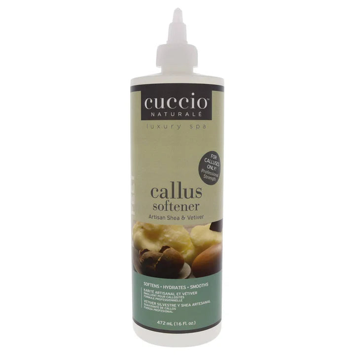Cuccio Pedicure Callus Softener - 16 oz Professional Foot Care Treatment for Cracked Heels & Dry Skin - Perfect for At-Home Spa & Salon Use
