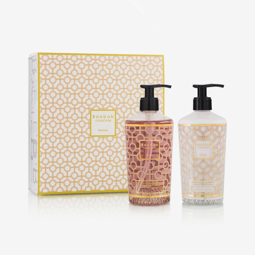 Baobab Collection Women's Body Lotion & Hand Wash Gel Set - Luxurious Moisturizing & Cleansing for Soft Skin - Perfect for Daily Skincare Routine & Spa-Like Home Experience