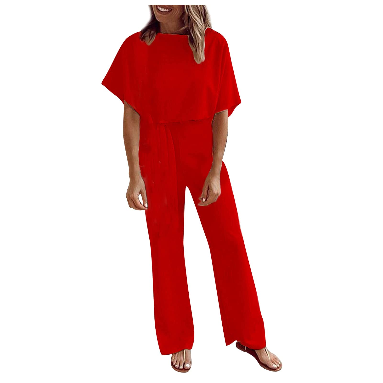 PEGONE Women's Casual Loose Long Overalls - Wide Leg Jumpsuit for Club Wear, Party & Everyday Outfits | Comfortable Straight Leg Romper for Women's Fashion