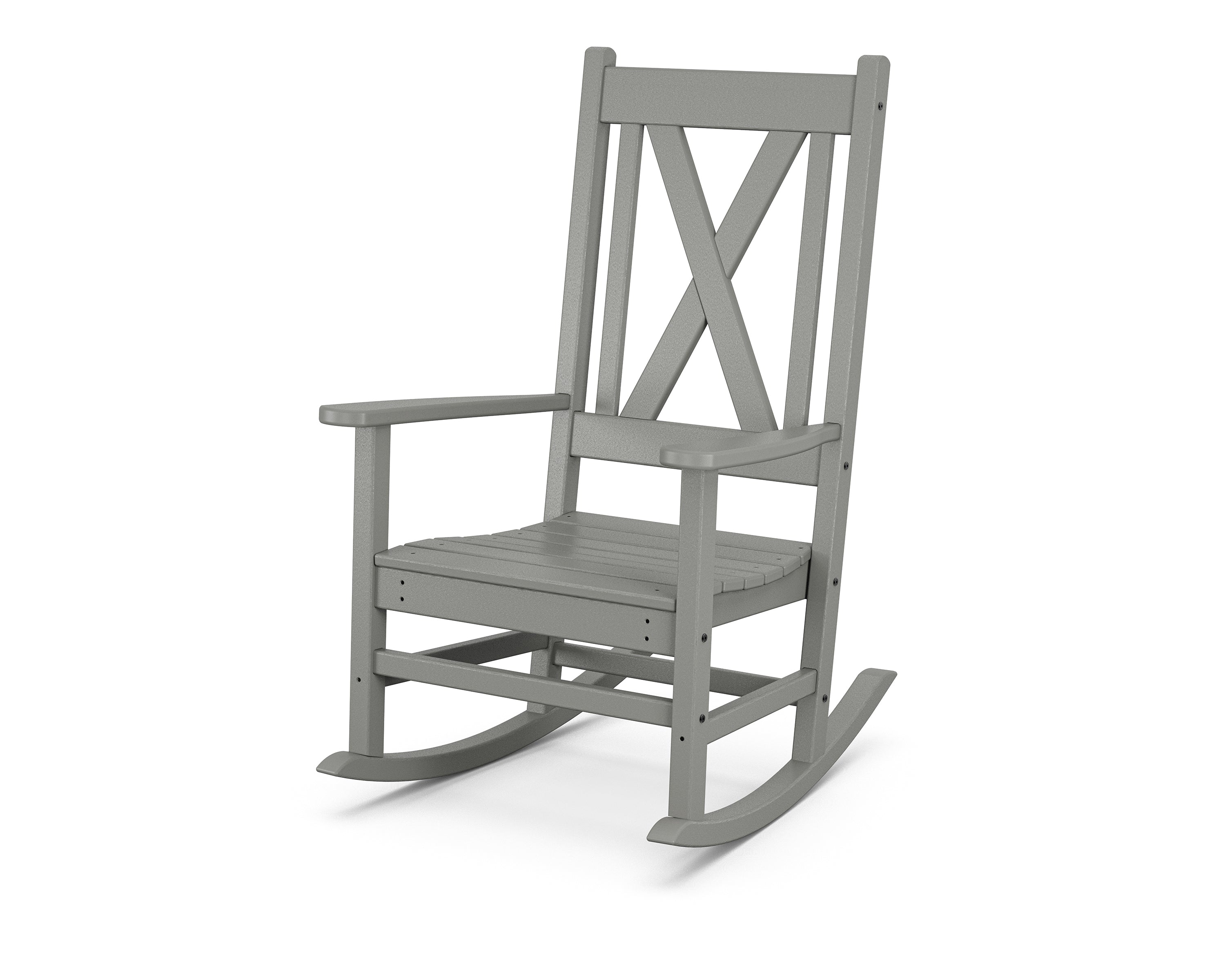 POLYWOOD Braxton All-Weather Porch Rocking Chair - Durable Outdoor Furniture for Patio, Deck & Garden Relaxation