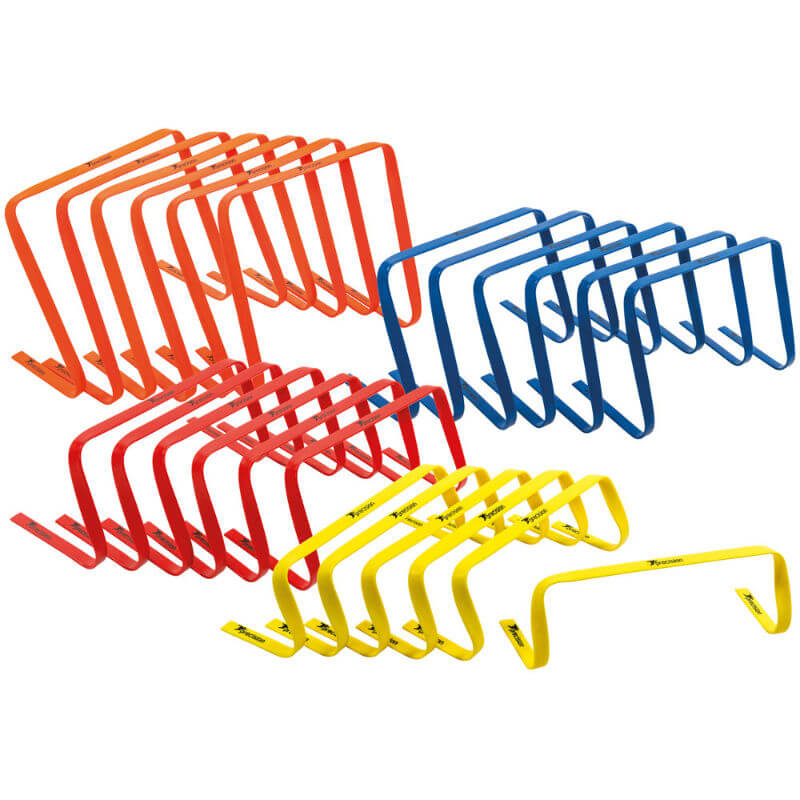 6 Inch Precision Flat Hurdles Set for Track & Field Training - Perfect for Agility Drills, Speed Workouts, and Sports Practice