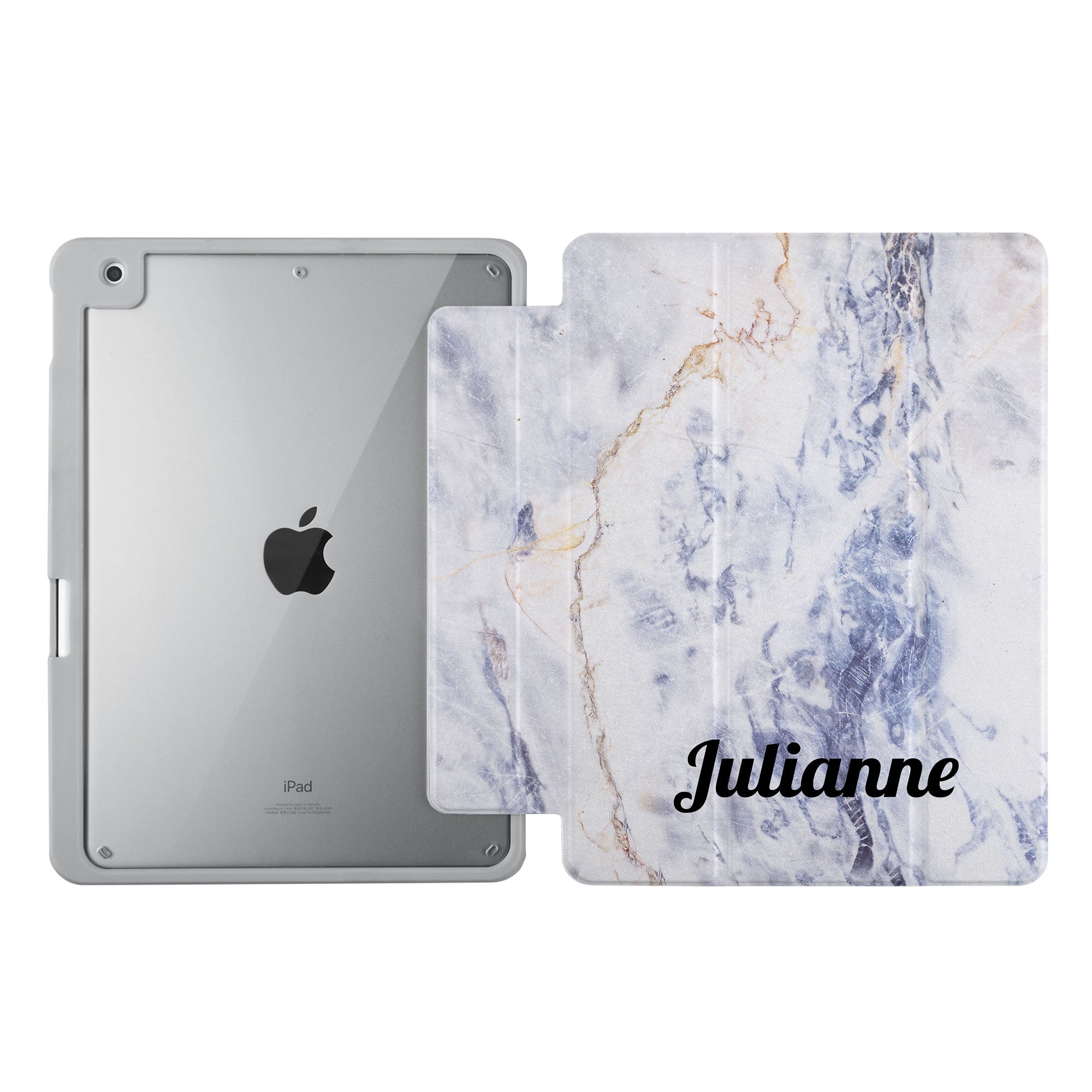 Premium 360° Rotating iPad Case with Marble Design - Durable Protection for iPad Air/Pro, Perfect for Work, Travel & Home Use