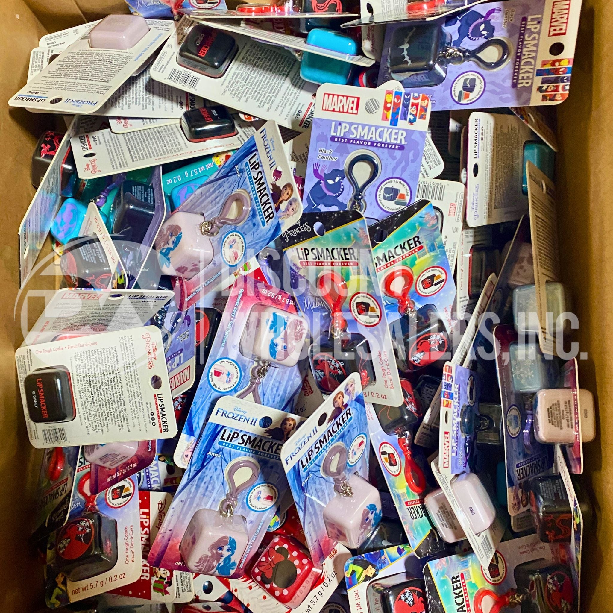 Marvel and Disney Lip Smacker Lip Balm Set - 100 Pcs Bulk Pack for Kids, Party Favors, School Rewards & Gift Baskets