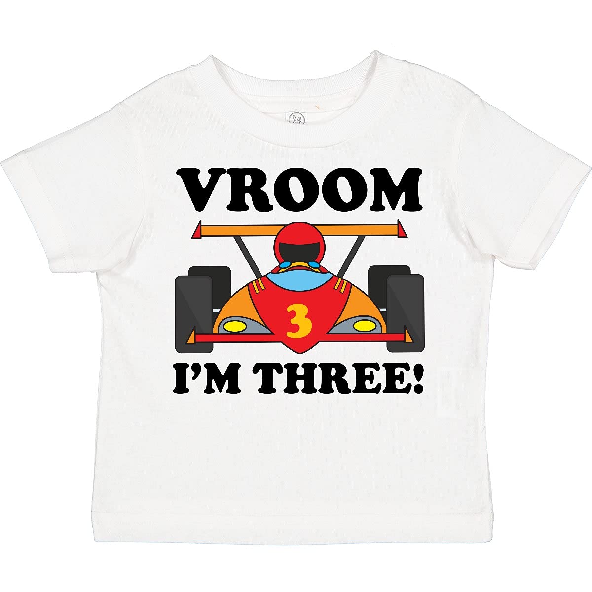 Inktastic 3rd Birthday Racing Car Toddler T-Shirt - Cute Boys' Graphic Tee for Birthday Party & Playtime
