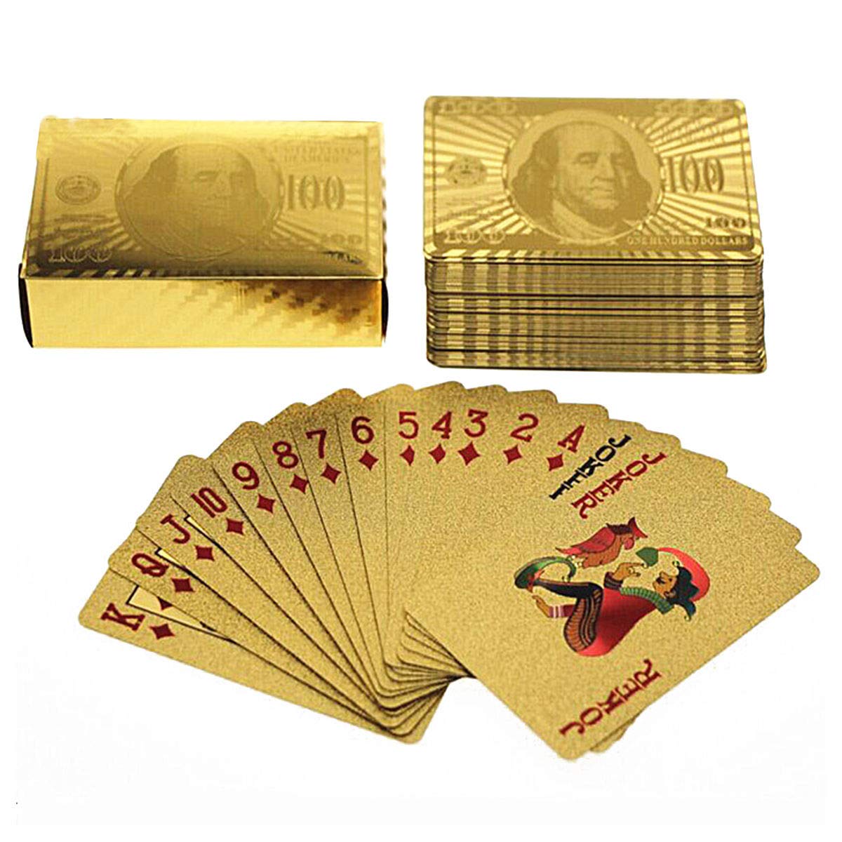 24K Gold Foil Luxury Playing Cards - Premium Poker Deck for Casino Nights, Gifts & Magic Tricks