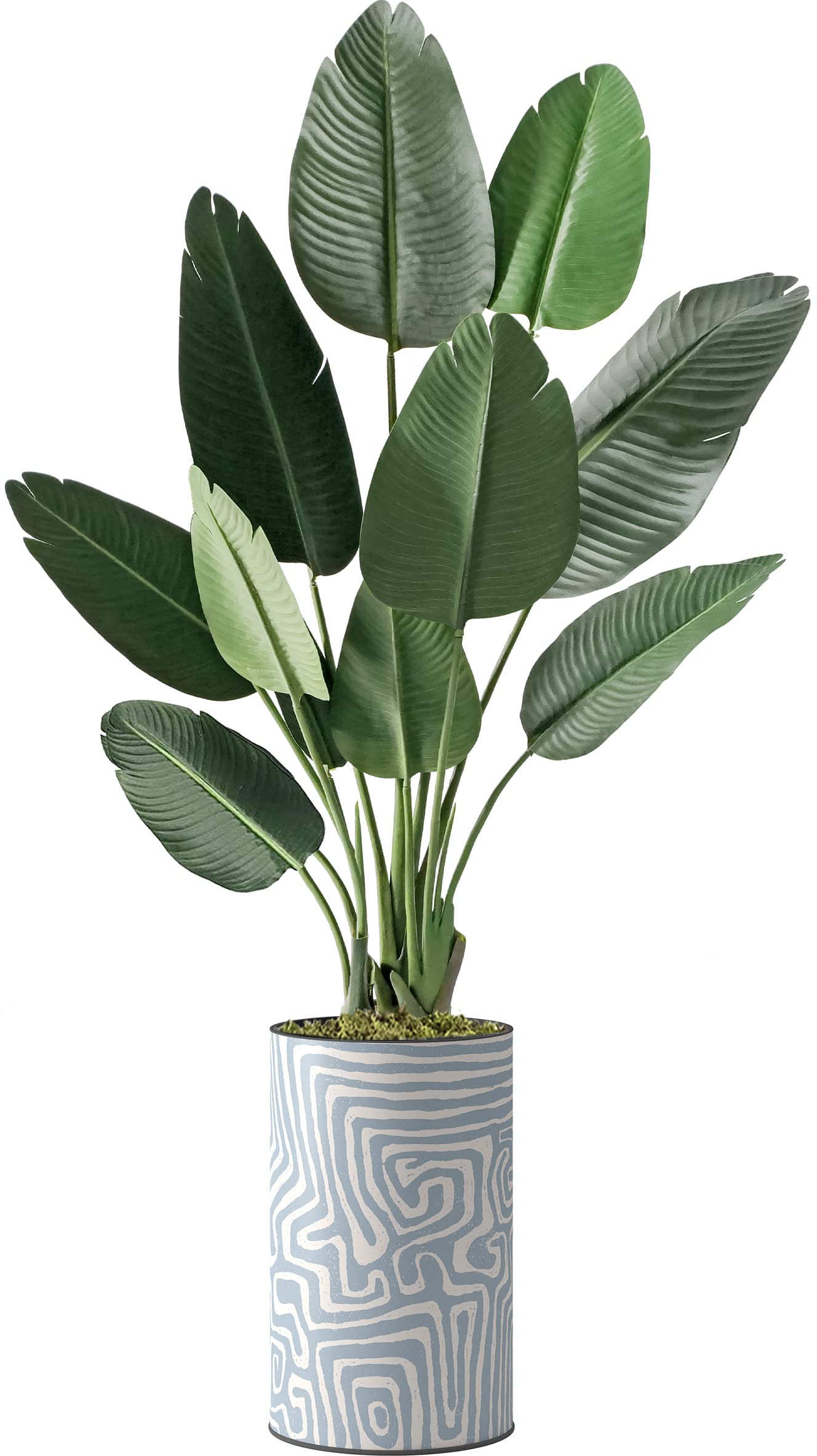 Modern Artificial Bird of Paradise Tree in Geometric Planter - 58