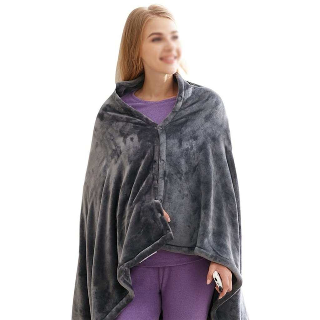 Premium USB Electric Heated Plush Throw Blanket - 150x85cm Soft Coral Flannel Warming Shawl for Winter | Perfect for Office, Home & Travel Use