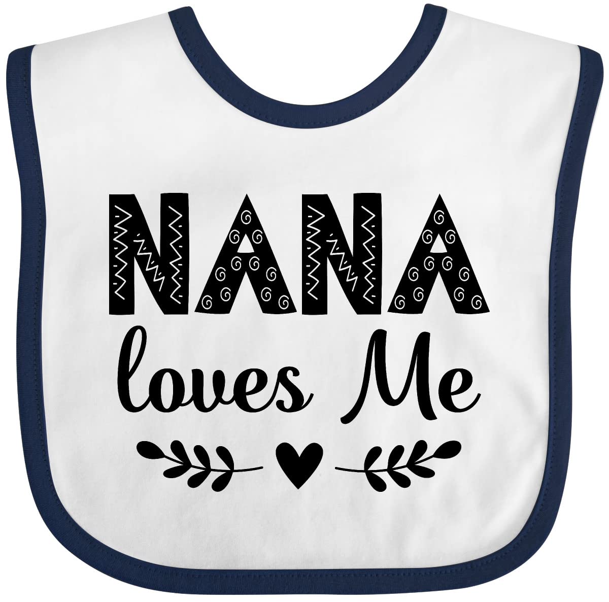 Inktastic Nana Baby Girl Clothes - Adorable Baby Bib for Newborns & Infants - Perfect for Feeding, Drooling & Photo Shoots - Cute & Soft Cotton Bibs for Girls 0-24 Months