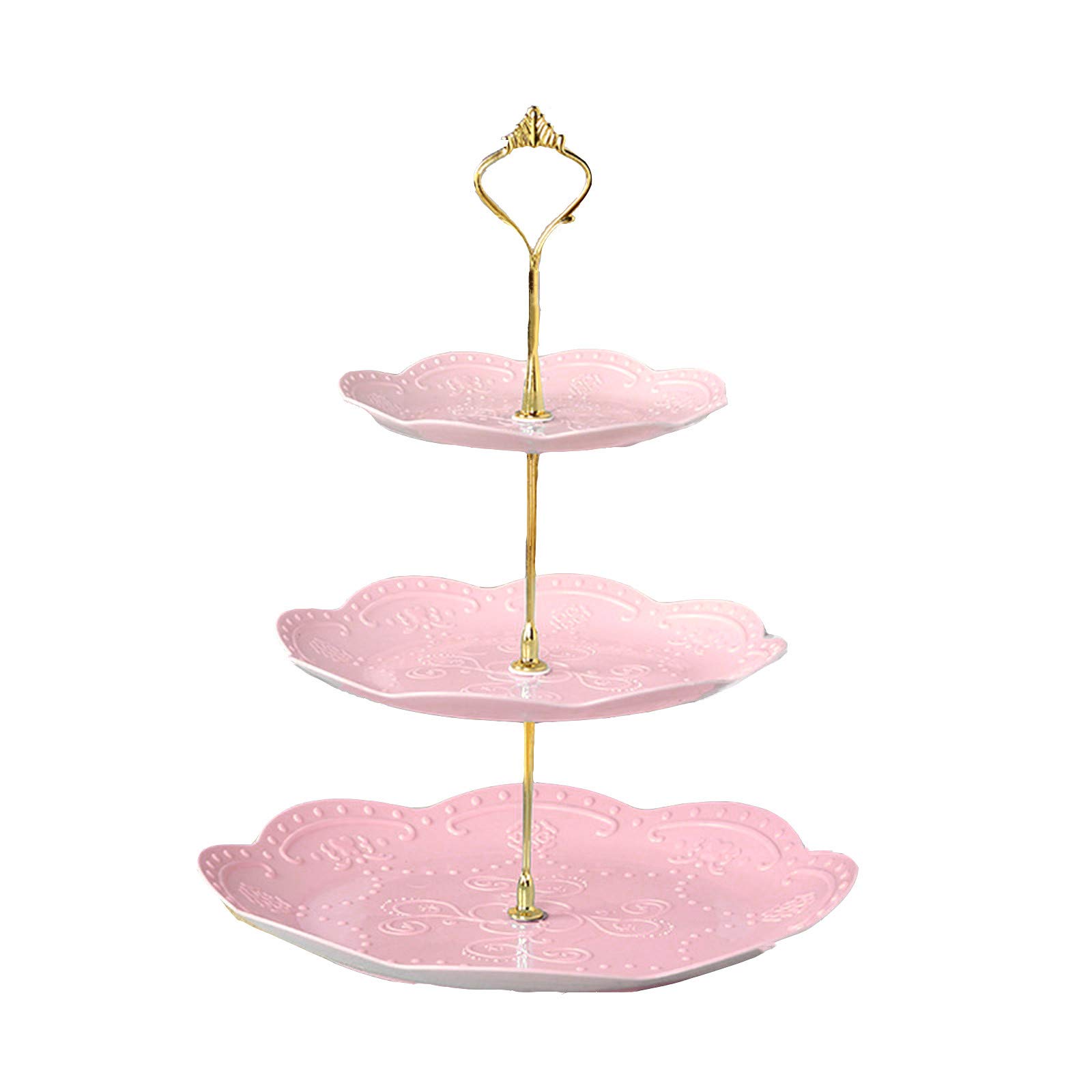 QQtangYA Plastic Fruit & Cake Dessert Stand - Dried Fruit Display Set for Kitchen Organization (Pink, One Size) | Perfect for Party Serving, Bakery Display & Home Storage