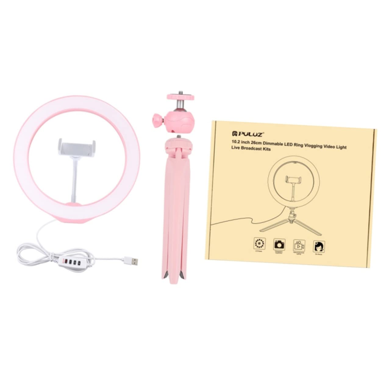 Mikikit 1 Set Professional Photography LED Ring Light with Adjustable Tripod - 10