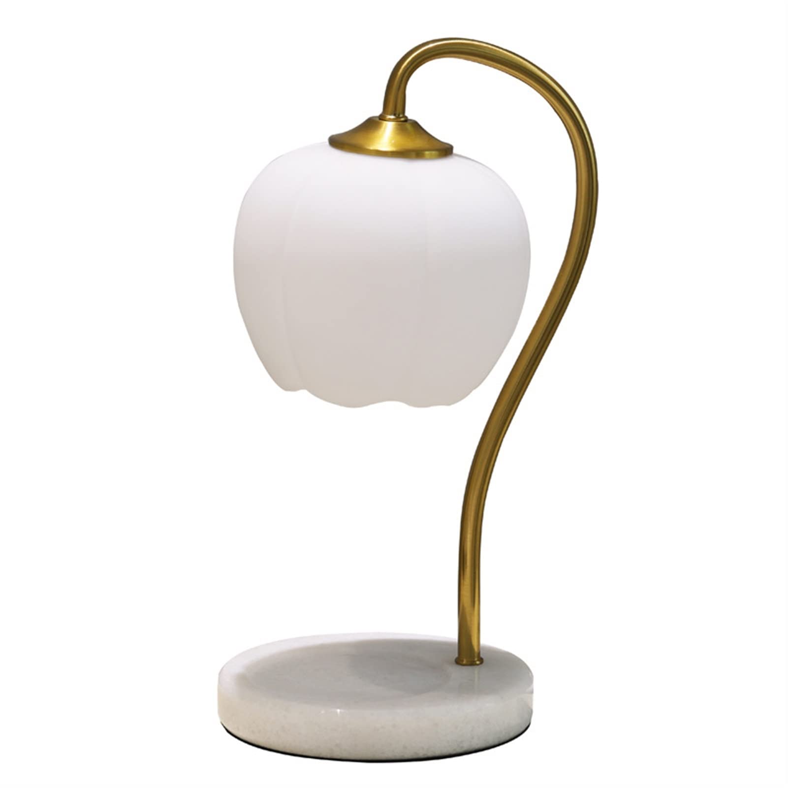 White Flower Glass Table Lamp - Electric Candle Warmer for Bedroom, Aromatherapy Wax Melting Lamp with Elegant Glass Shade | Perfect for Relaxation, Home Decor & Spa Nights