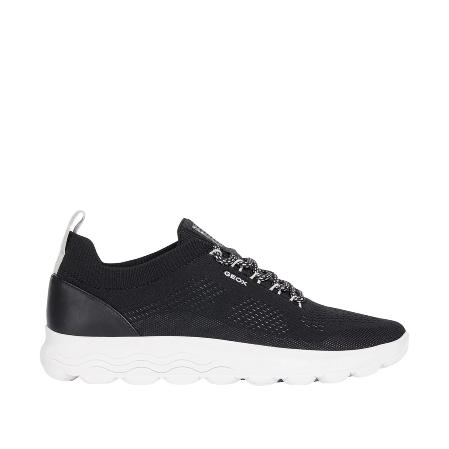 Geox Men's Spherica Black Leather Sneakers - Comfortable & Stylish Casual Shoes for Walking, Work & Everyday Wear