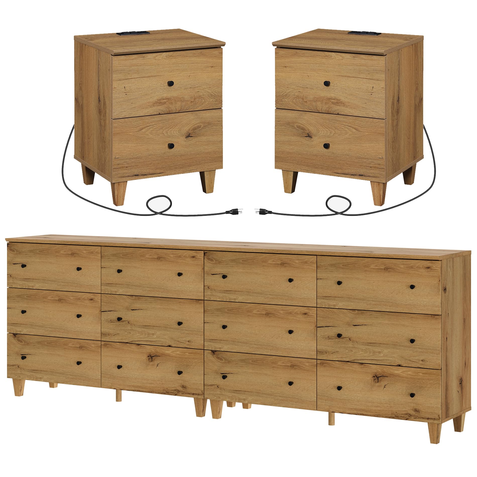 WAMPAT 4-Piece Dresser and Nightstand Set - 94.4