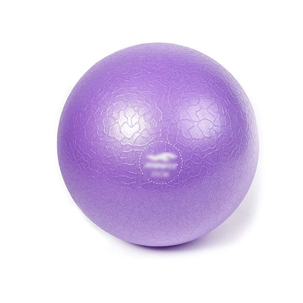 QWK 25CM Purple Yoga Ball for Pilates, Core Workouts & Balance Training - Anti-Burst Exercise Ball for Home Gym, Fitness & Indoor Workouts