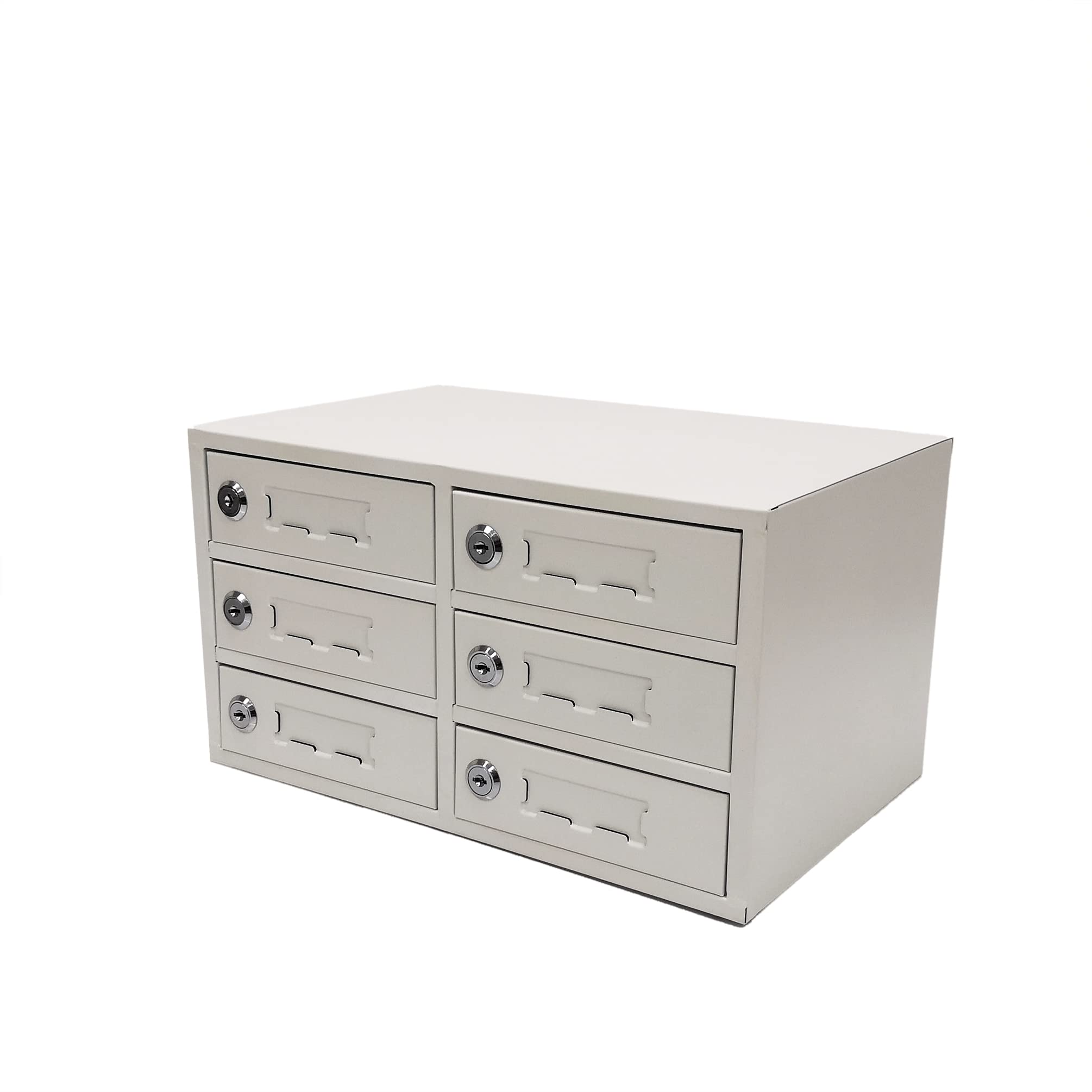 FixtureDisplays® 6-Slot Cellphone Locker & Charging Station - 14.2