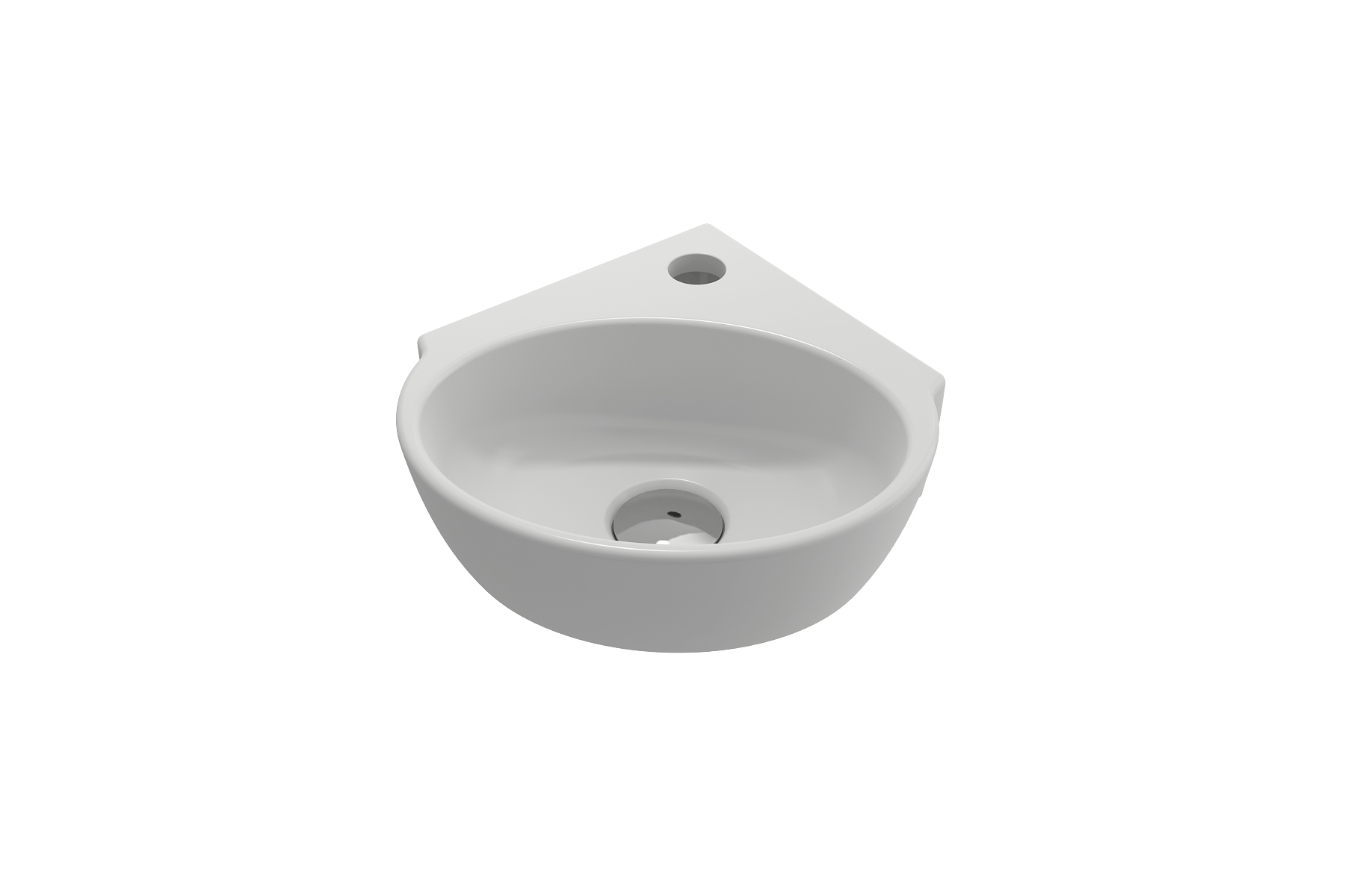Premium BOCCHI MILANO 12-Inch Corner Fireclay Sink with Overflow - 1 Hole Faucet Installation - Perfect for Small Kitchen, Bathroom, or Laundry Room Renovations