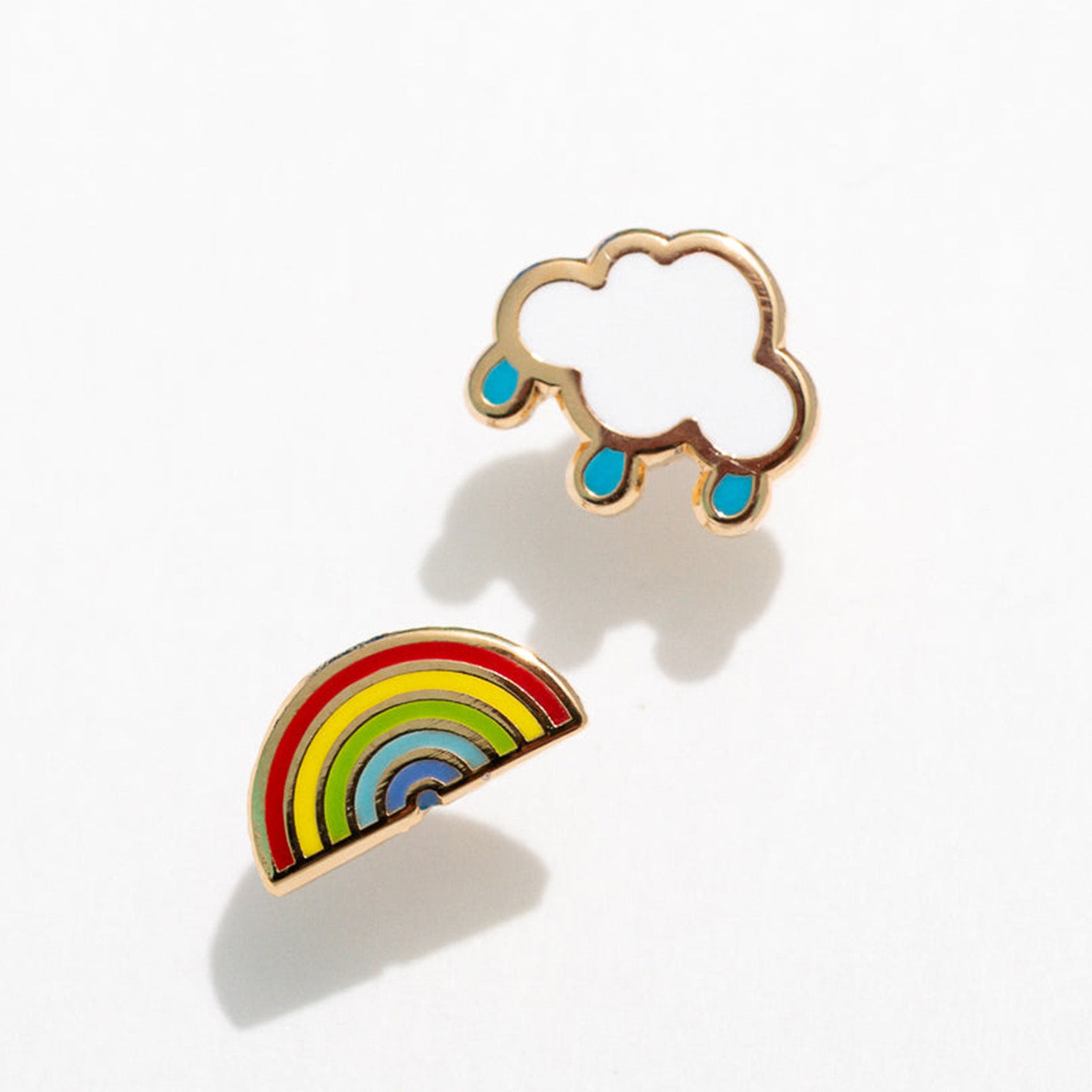 Cloud & Rainbow Stud Earrings - Dainty Cute Studs for Women - Perfect for Everyday Wear, Parties & Gifts