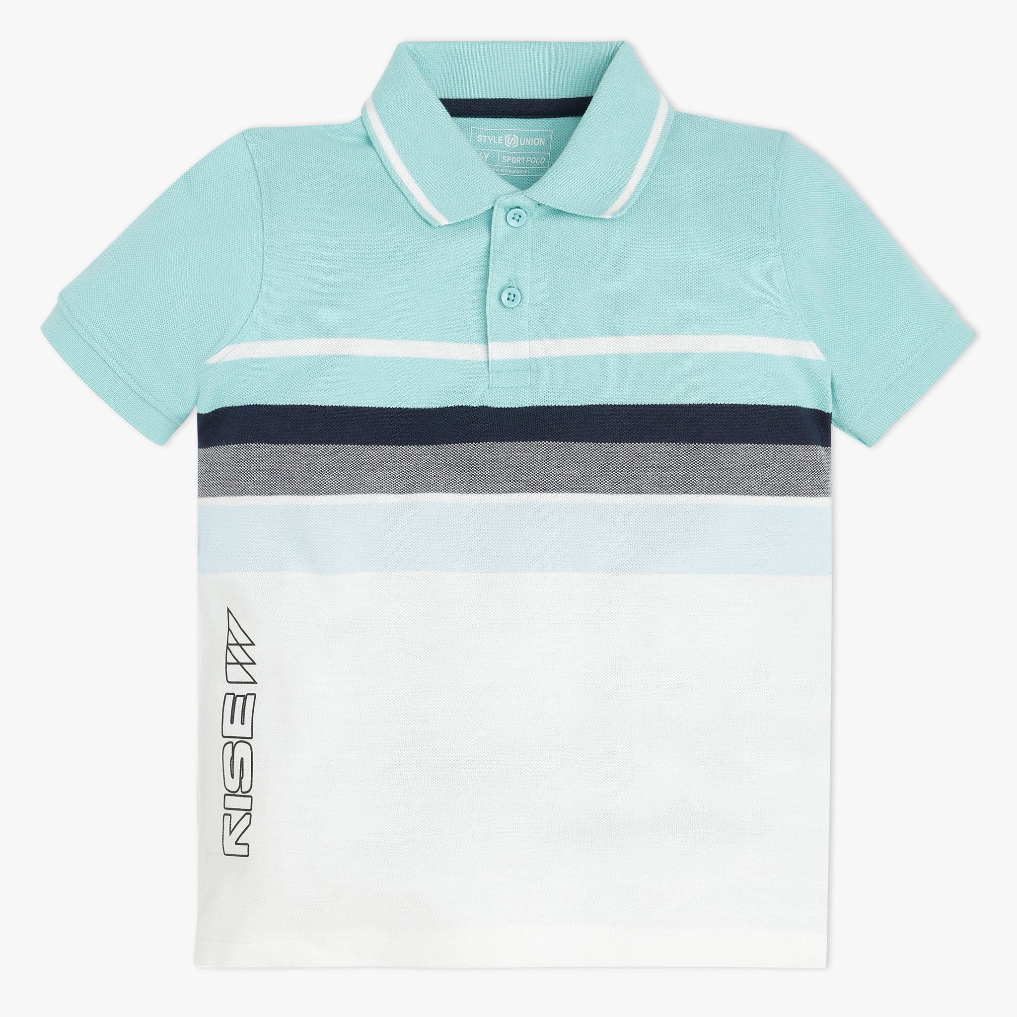 Boys Striped Sports Polo Neck Yarn Dyed T-Shirt - Comfortable Cotton Shirt for School, Play & Casual Wear