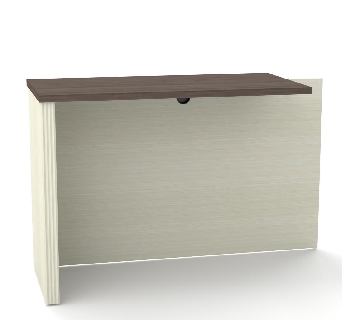 Bestar Prestige Plus White Chocolate & Antigua Return Table - Modern Home Office Desk for Remote Work & Study | Space-Saving Design for Small Rooms & Apartments