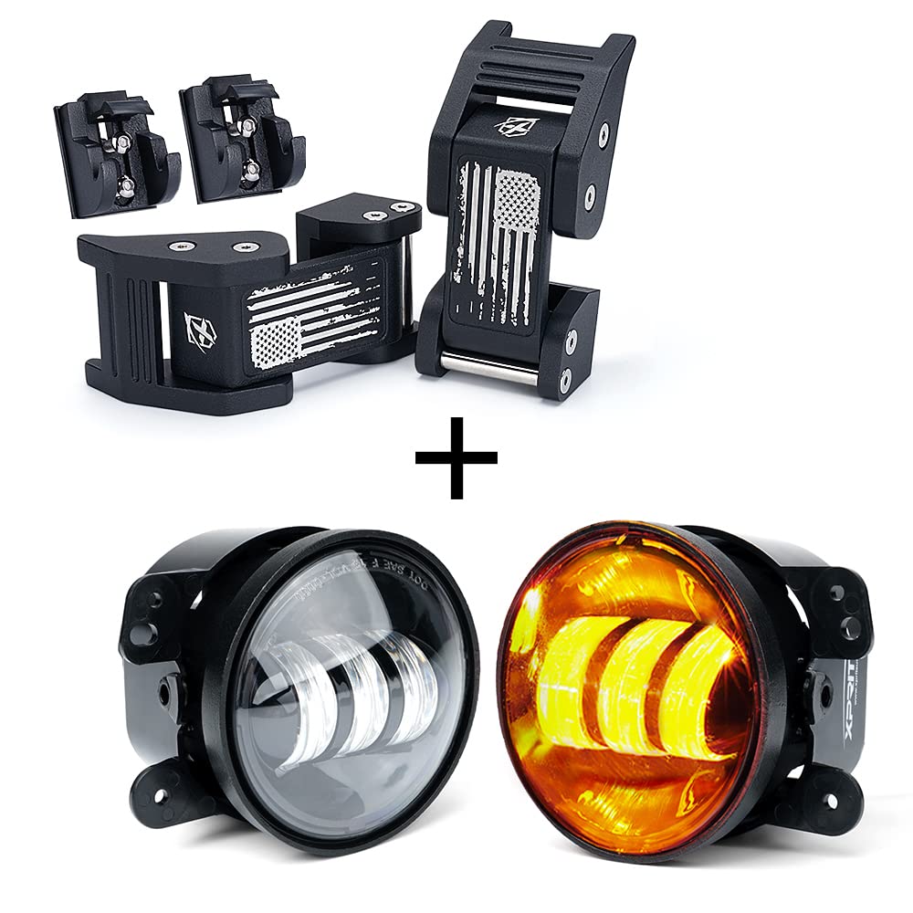 Xprite Aluminum Hood Latches with Retro Flag & 4