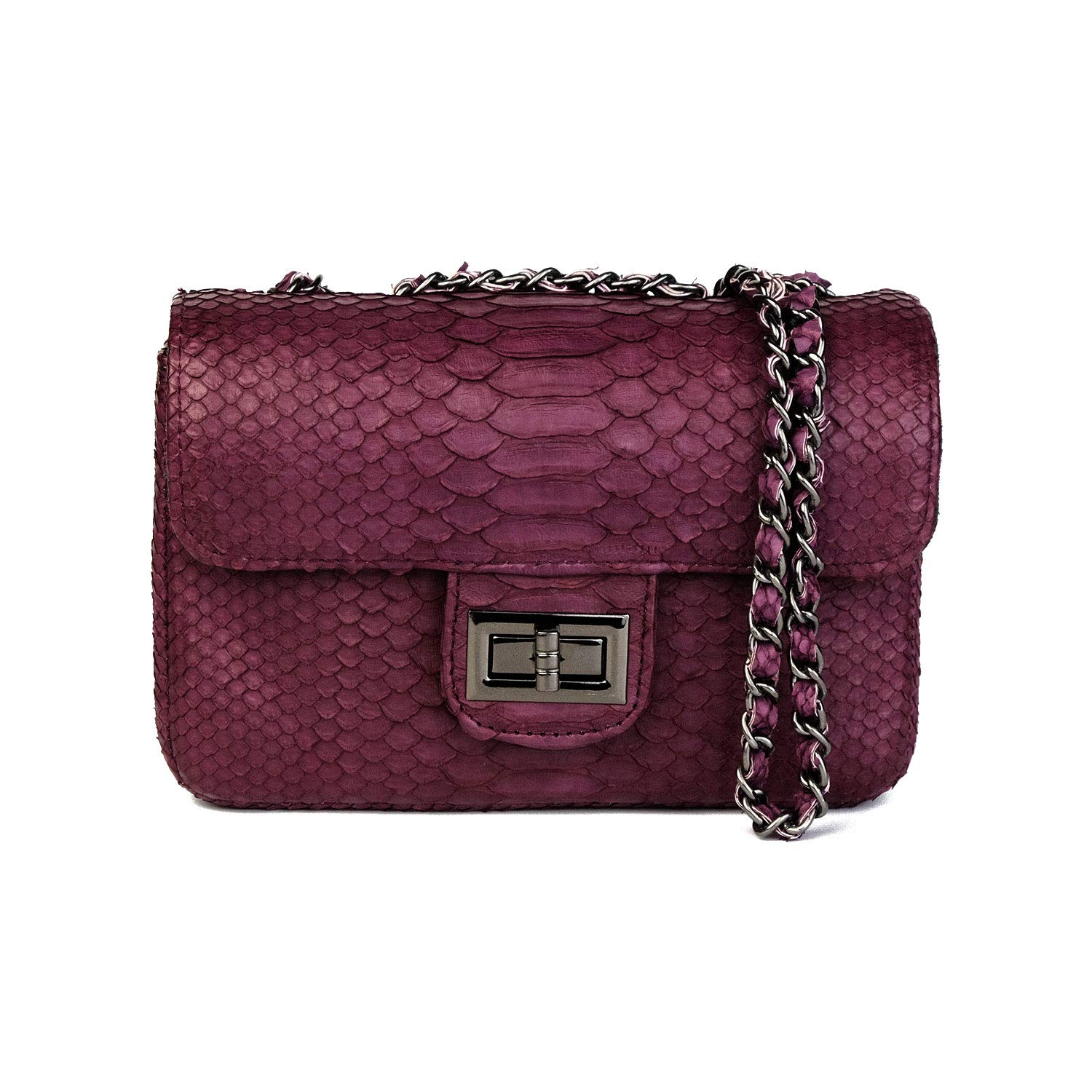 Python Leather Small Crossbody Bag for Women | Genuine Snakeskin Purse | Mini Leather Sling Shoulder Bag | Fashionable & Durable | Perfect for Daily Use, Travel & Evening Out