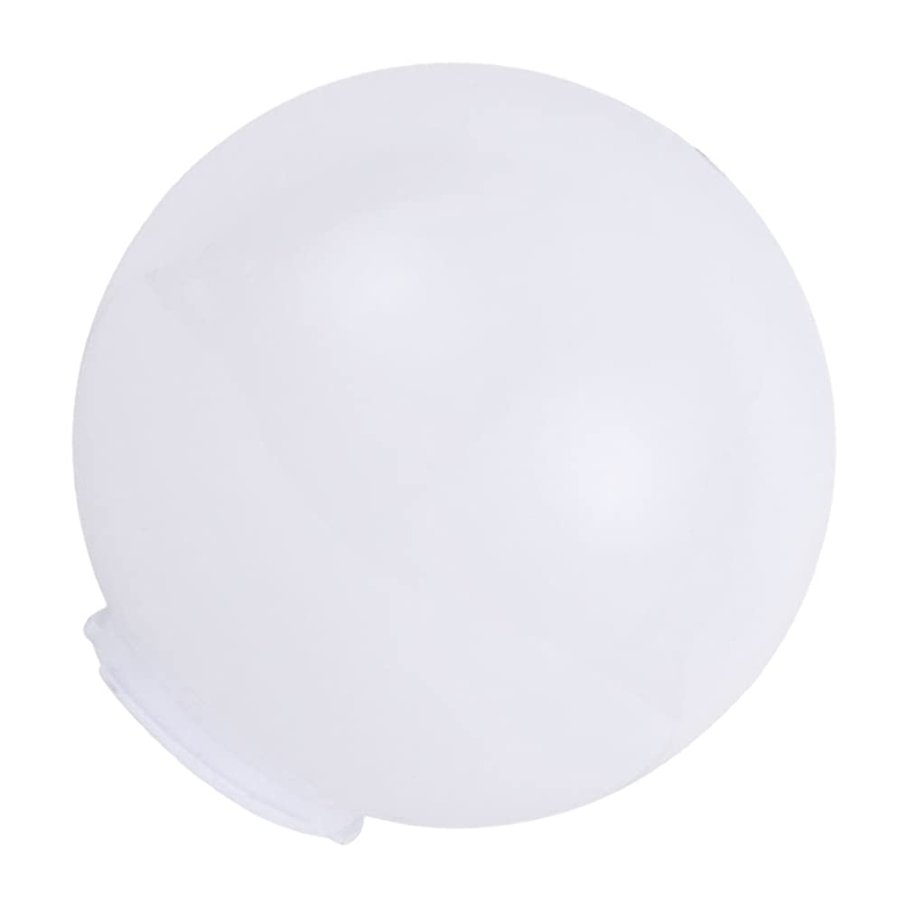 Kisangel 15x15x15cm White Acrylic Round Globe Lamp Shade - Replacement Light Fixture Cover for Wall Lamp, Post Light & Ball Lamp - Perfect for Porch, Garden, Pathway & Outdoor Decoration Lighting