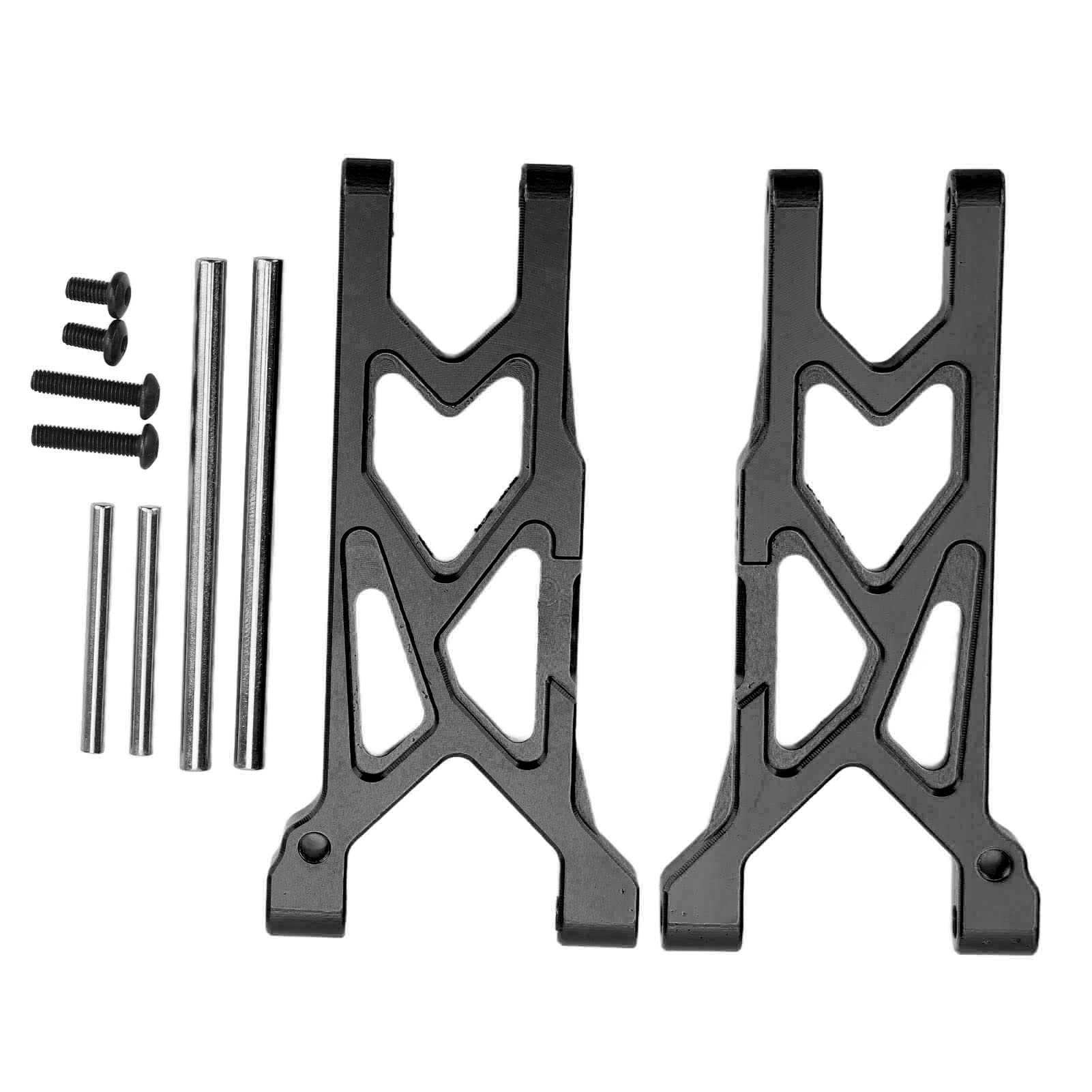 1/10 RC Front Lower Swing Arm & Suspension Arms Kit - Anodized Aluminum Alloy Lightweight Upgrade Parts for ARRMA Typhon & Senton (Black) | Durable Off-Road Racing & Bashing Replacement Components