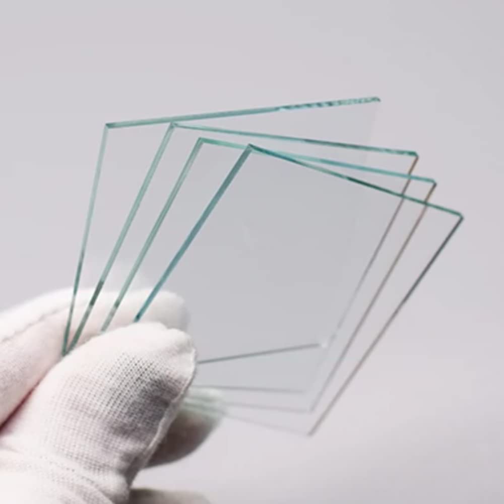 Premium Laboratory Glass Substrate - Soda Lime Silica Glass 1.1mm Thick - 10x10mm to 50x50mm Size Options (800pcs 10x10mm) - Ideal for Microscope Slides, Lab Experiments & Scientific Research