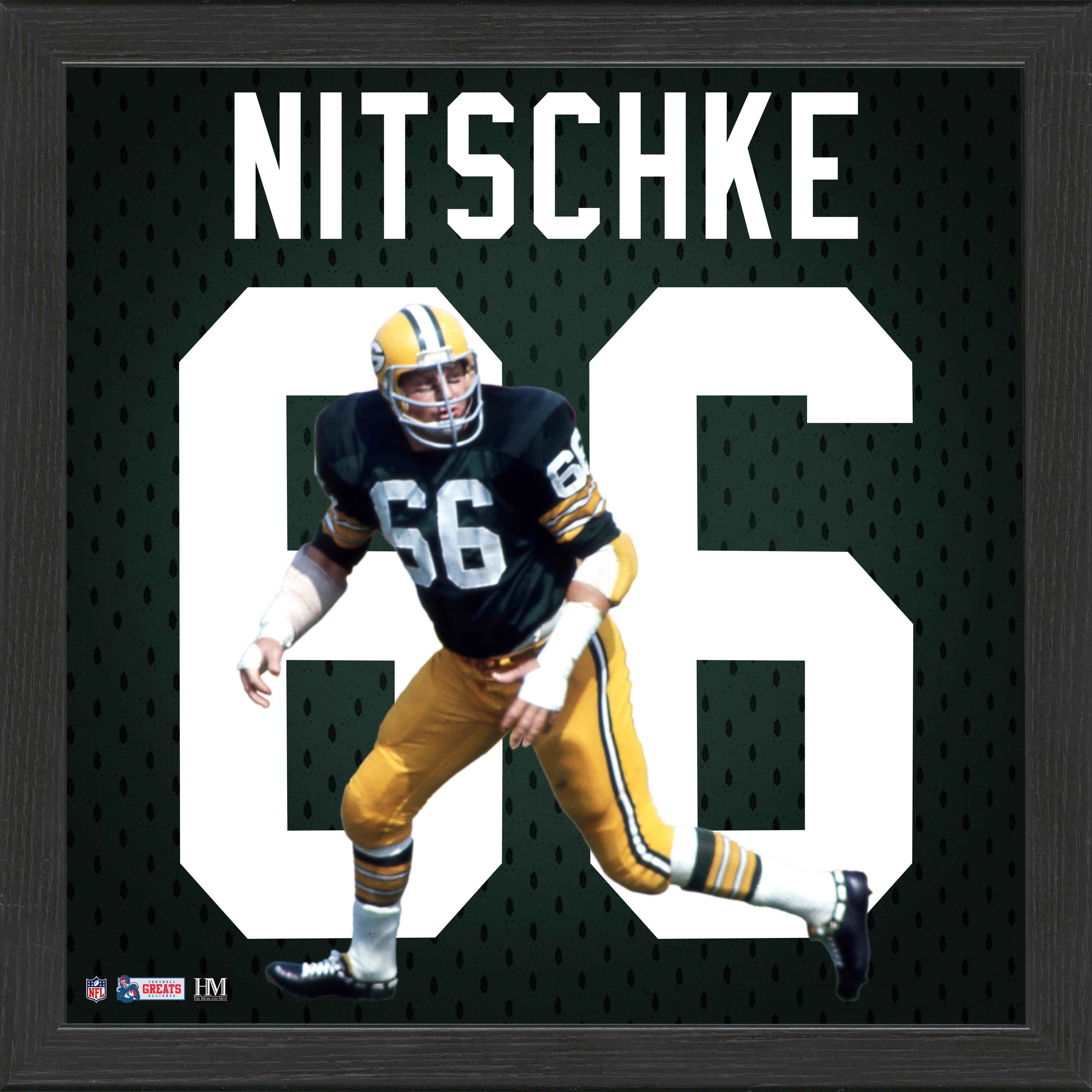 Ray Nitschke Green Bay Packers IMPACT Jersey Frame - Premium Display Case for Football Memorabilia - Perfect for Home, Office, or Man Cave Decor