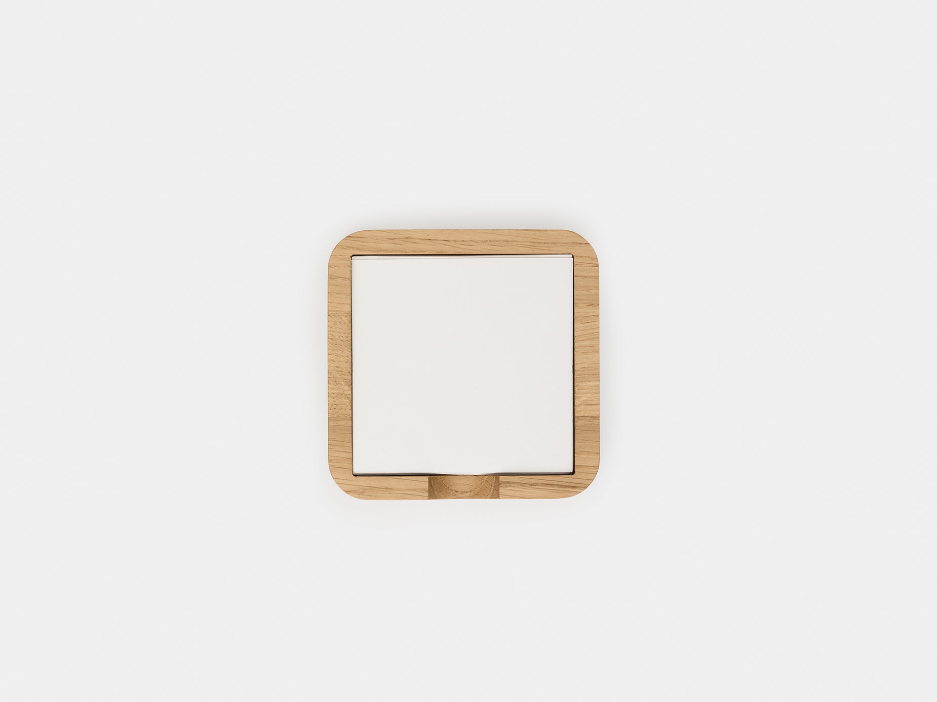 Oak Wood Sticky Notes Tray - Natural Desktop Organizer for Office & School | Perfect for Memo Pads, Pens & Small Stationery Items