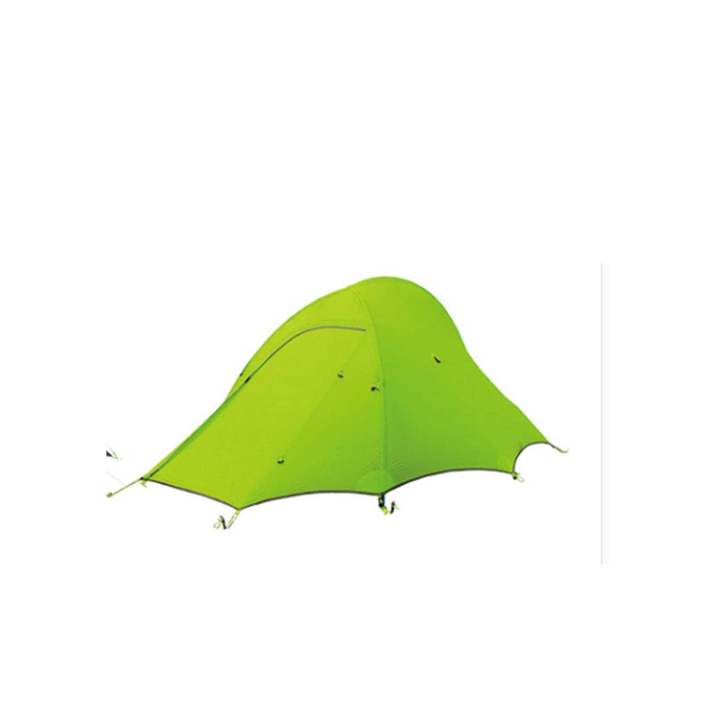 Ultralight 2-Person Camping Tent - Waterproof Double Layer Fish Shape Design for Hiking, Cycling & Backpacking | Easy Setup Portable Tent for Outdoor Adventures (Green)