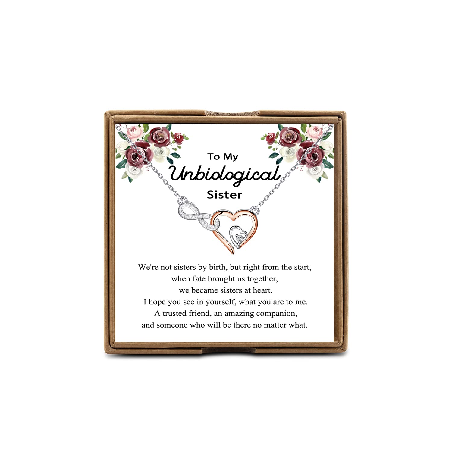 OKEYCH Sister Necklace - Best Friend Friendship Gift for BFF, Soul Sister, Sister-in-Law | Birthday Present for Women | Perfect for Anniversaries, Christmas & Special Occasions