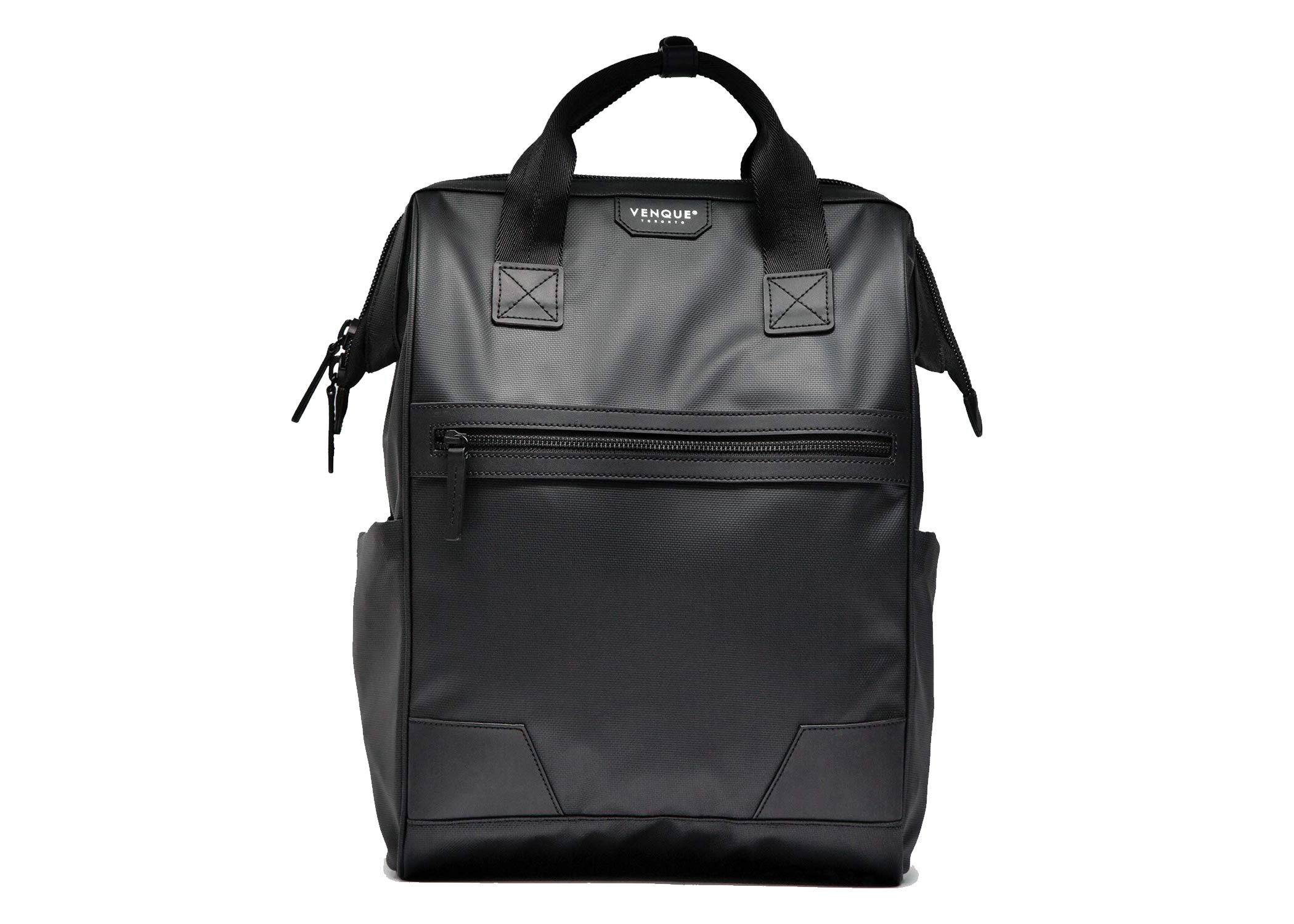 VENQUE Airlight Black Water-Resistant Lightweight Minimalist Backpack for Travel, Business & School - Fits 15