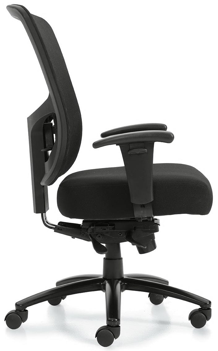 Ergonomic Heavy Duty Mesh Back Office Chair - 24-Hour Use, Adjustable Height & Lumbar Support [OTG10703B] - Perfect for Home Office, Gaming & Long Work Sessions