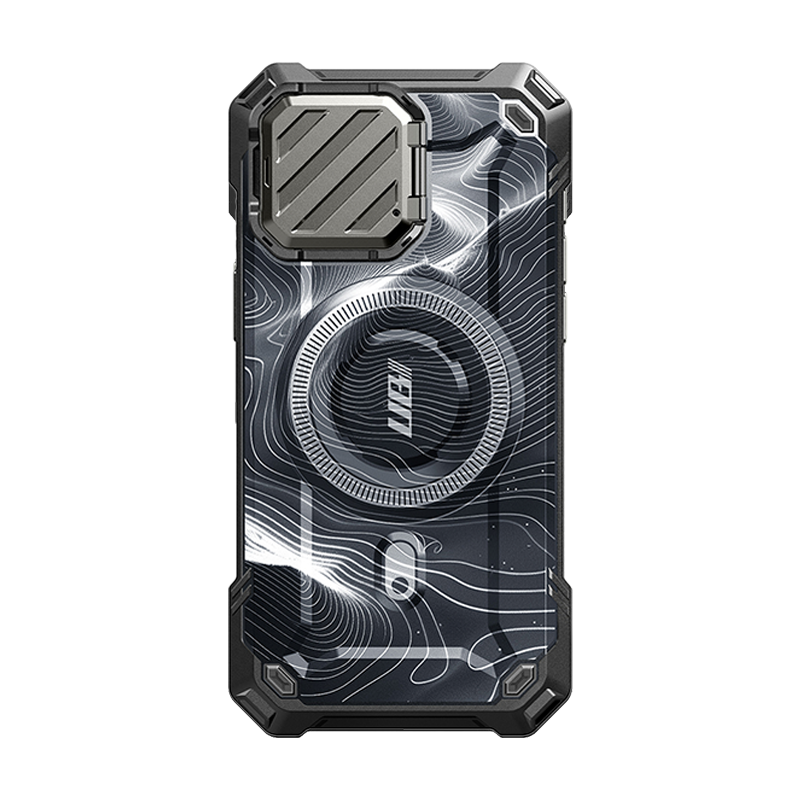 iPhone 15 Pro Max 6.7 Inch Unicorn Beetle MAG XT MagSafe Protective Case - Black Ripple Design | Shockproof & Wireless Charging Compatible | Perfect for Outdoor Adventures & Daily Use