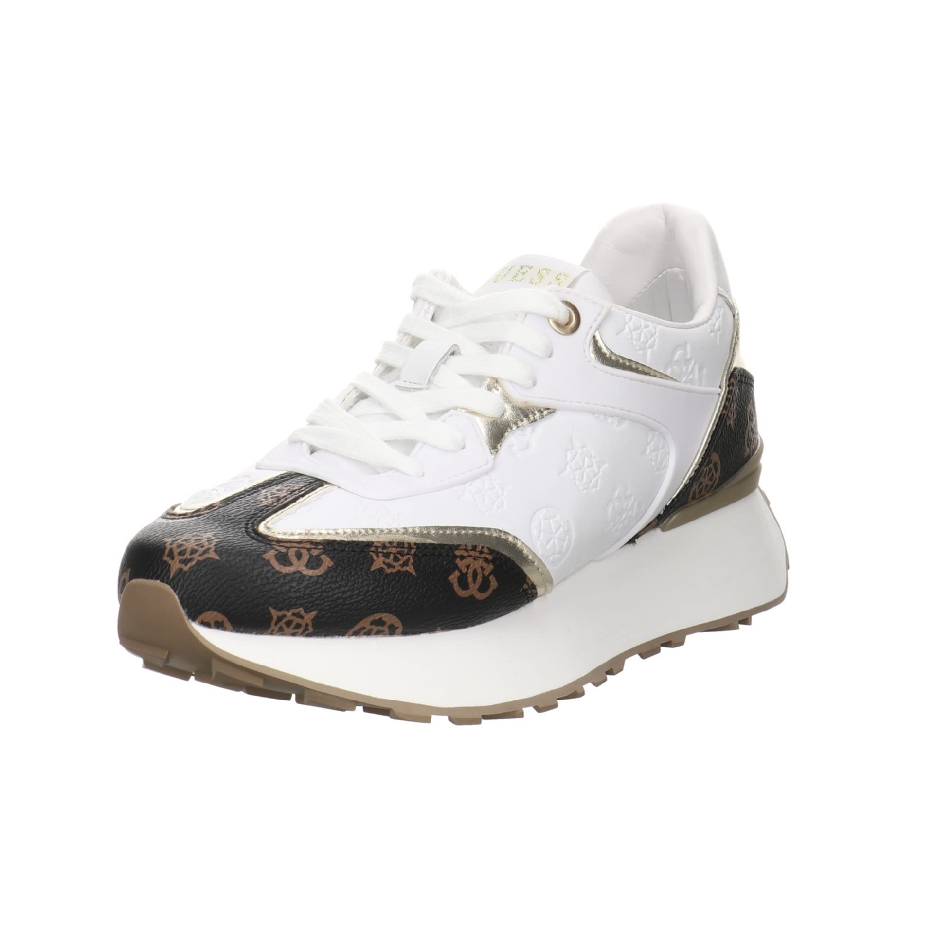 GUESS Luchia Women's Sneakers - Black, Brown, Ochre | Comfortable Casual Shoes for Walking, Running & Everyday Wear