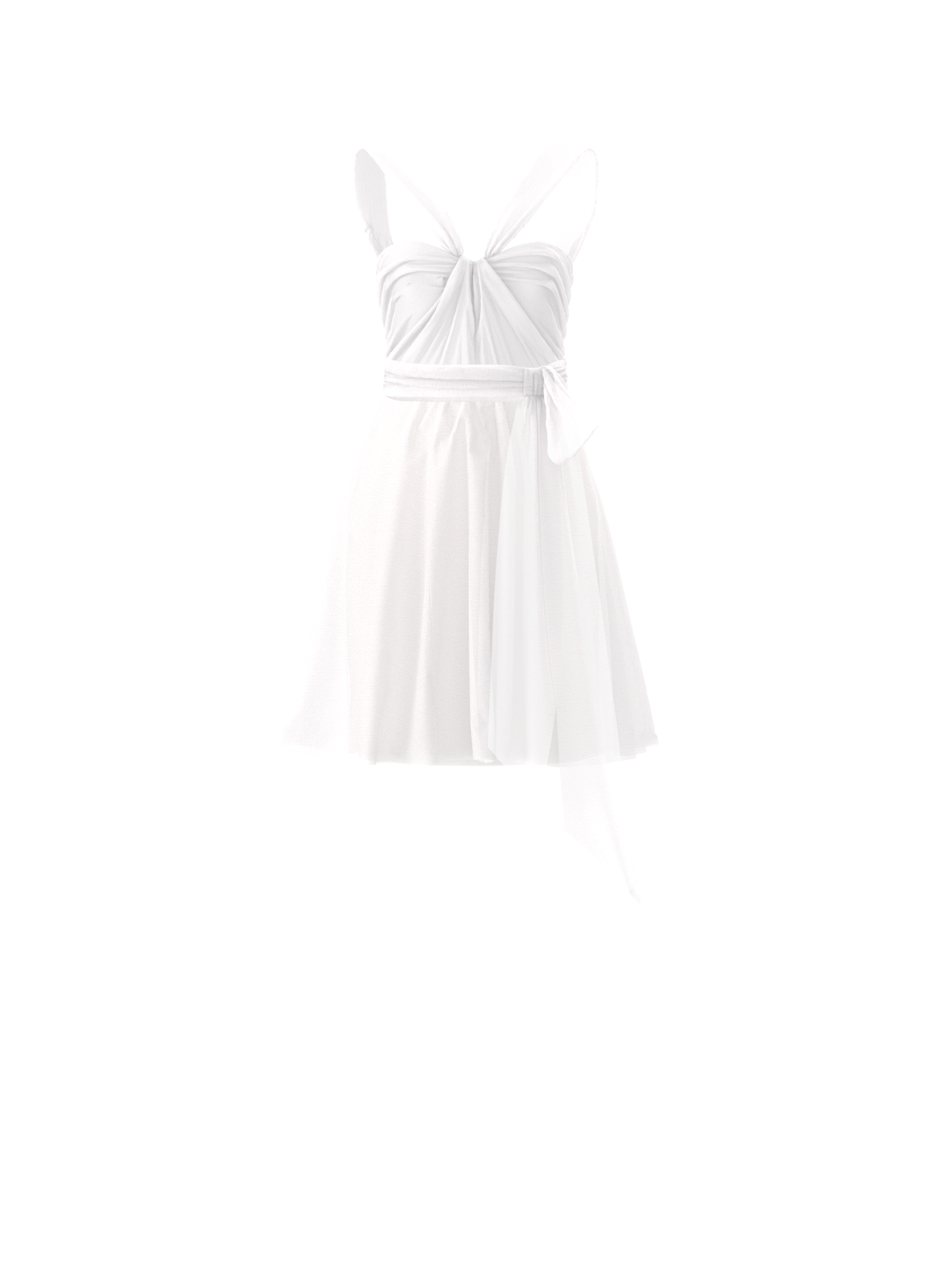 Elegant White Cerisa Bodice with Carla Skirt and Sash Belt - Perfect for Weddings, Prom & Formal Events
