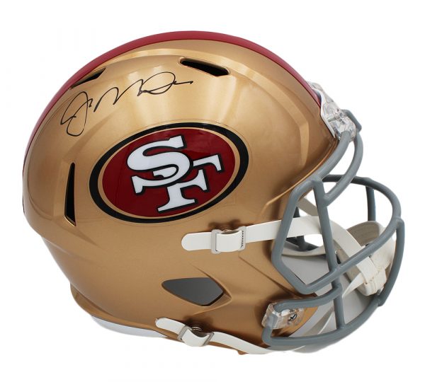Joe Montana Autographed San Francisco 49ers Full-Size NFL Speed Helmet - Perfect for Football Collectors, Sports Memorabilia Displays & 49ers Fan Gifts