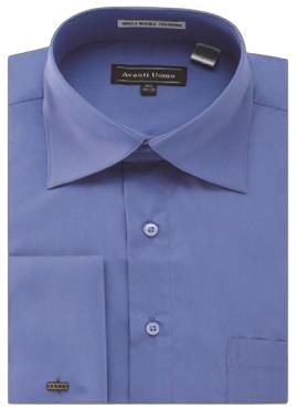 Premium Avanti Uomo French Cuff Dress Shirt DN32M in Classic French Blue | Formal Business Attire & Special Occasion Wear for Men