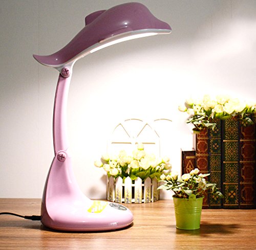 Uniware Kids Dolphin Shaped LED Desk Lamp - 10W Pink Night Light for Children, Unique Birthday & Christmas Gift Idea for Boys & Girls - Perfect for Bedroom, Study Room & Nighttime Reading