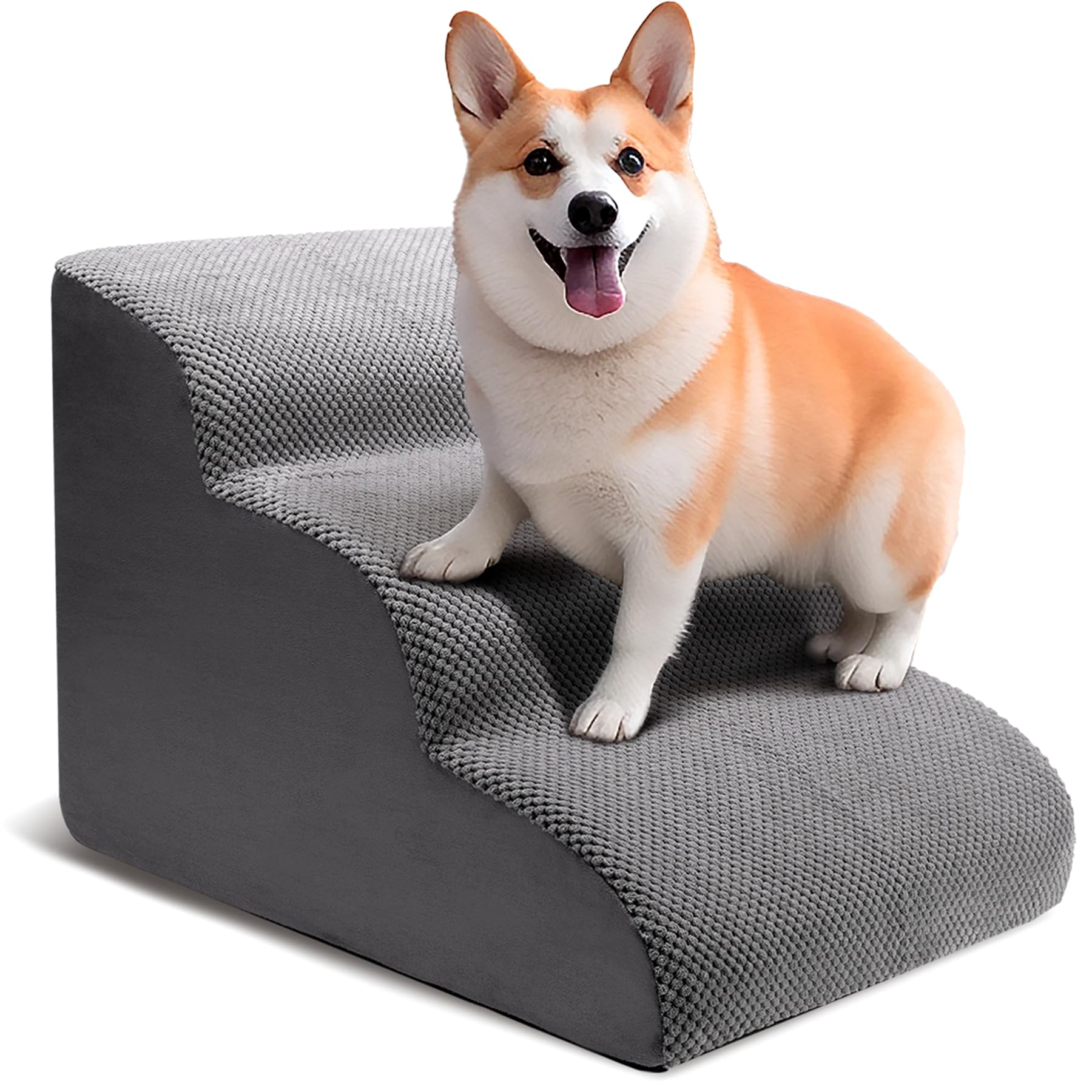 Sturdy Foam Dog Stairs for Small Dogs - 15.7