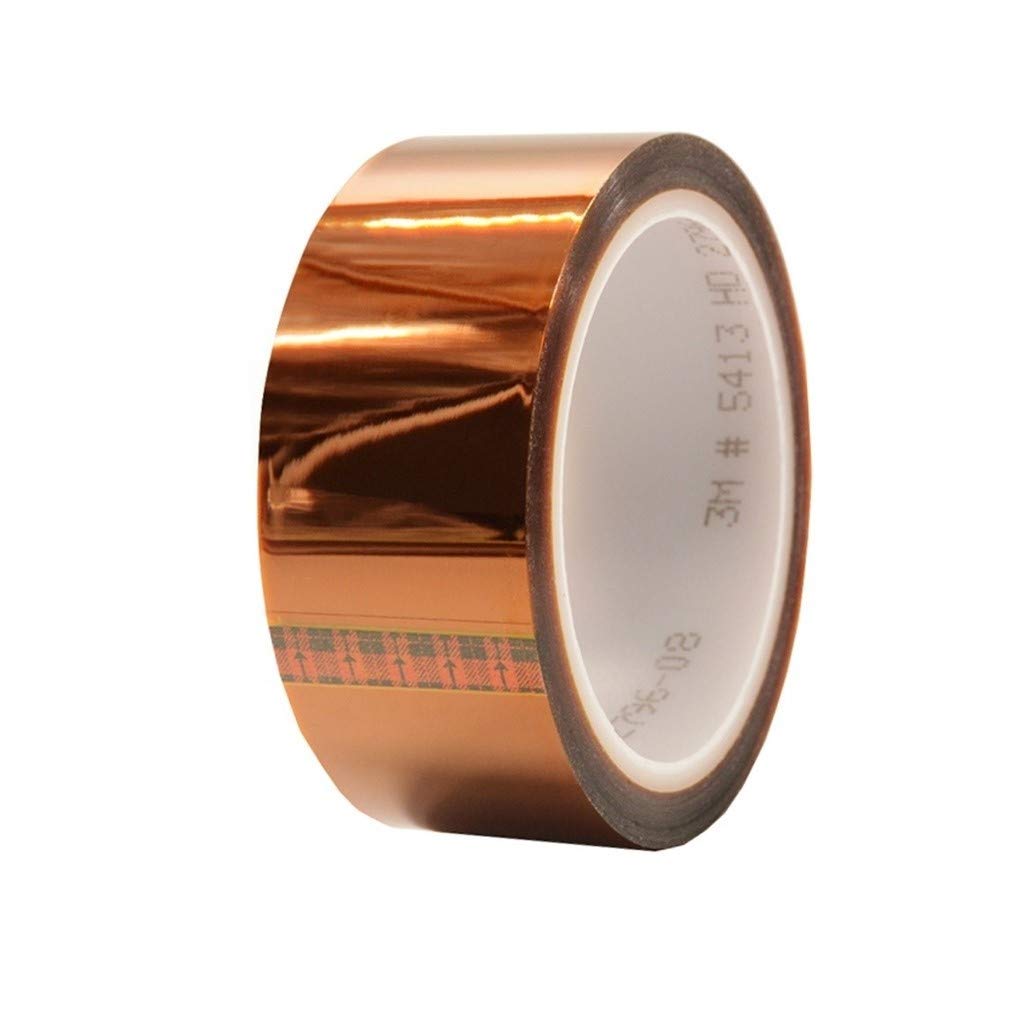 High Temperature Kapton Tape - Heat Resistant Adhesive for Sealing, Patching & Insulation | Moisture Barrier for Air Ducts, Foam Boards & Cold Weather | Ideal for HVAC, Electronics & Sublimation Projects