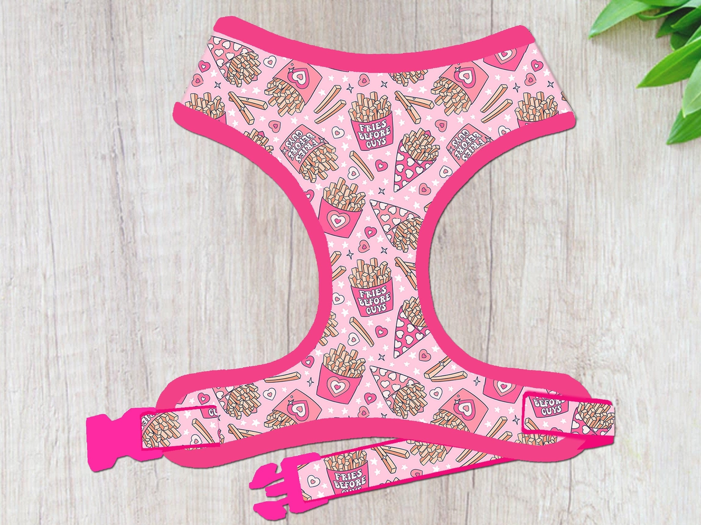 Valentine's Day Dog Harness - Fries Before Guys Cute Pet Costume for Small & Medium Dogs | Perfect for Valentine's Date, Photo Shoots & Holiday Parties