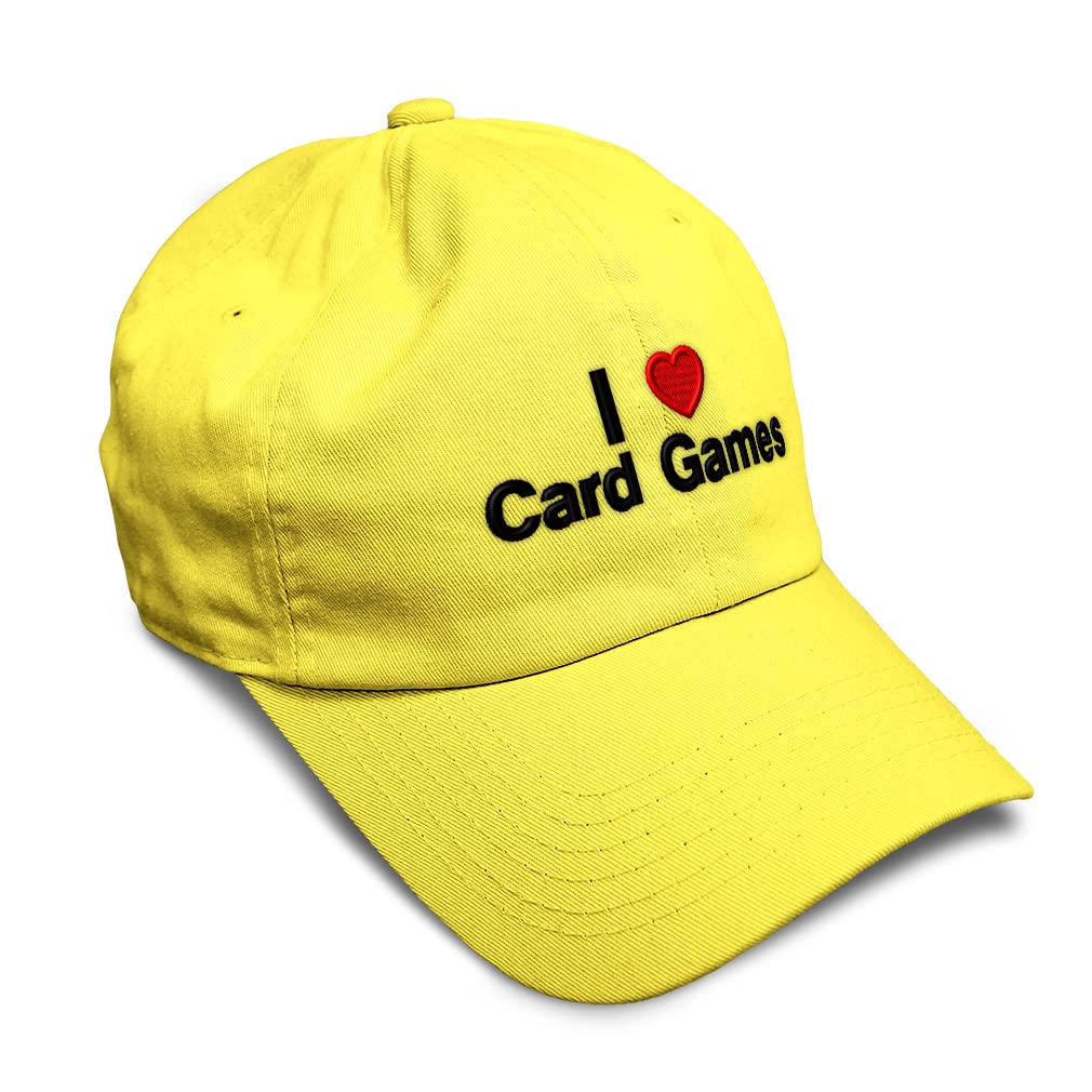 Custom Soft Baseball Cap for Card Game Lovers - Embroidered Red Heart Design - Adjustable & Comfortable for Outdoor, Casual Wear & Gamer Enthusiasts