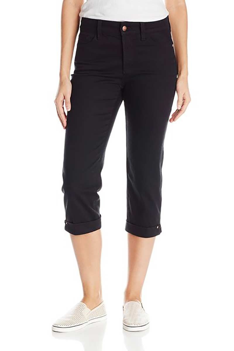 NYDJ Women's High-Rise Skinny Crop Jeans | Stretch Denim with Ariel Print | Perfect for Casual Wear & Summer Outfits